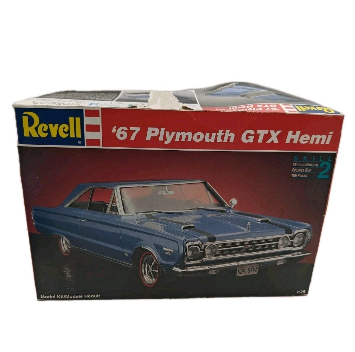 Vintage Sealed \'67 Plymouth GTX Hemi 1/25 Model 1994 Revell