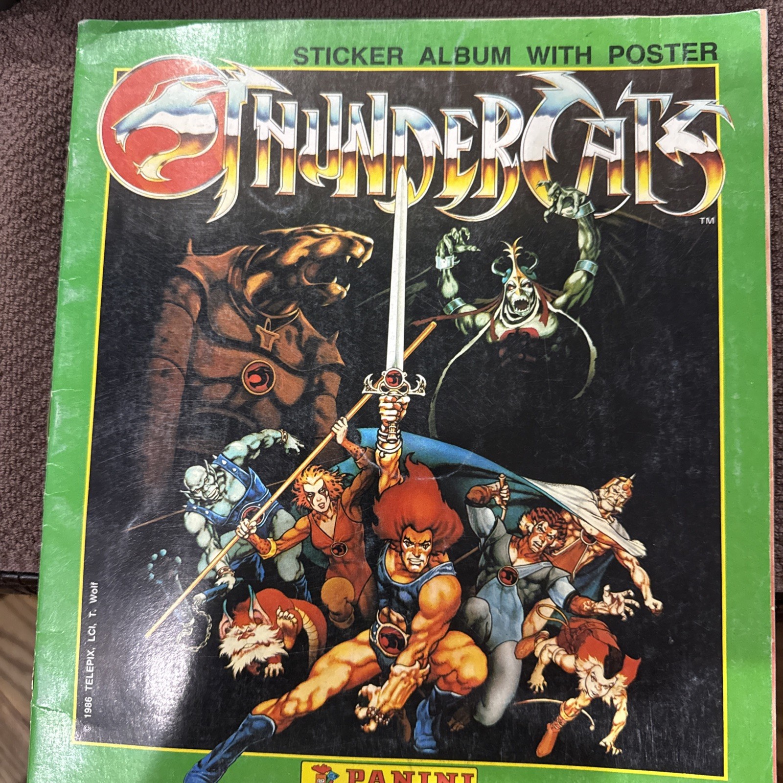 Vintage Thundercats Sticker Album No Poster 1986 Panini