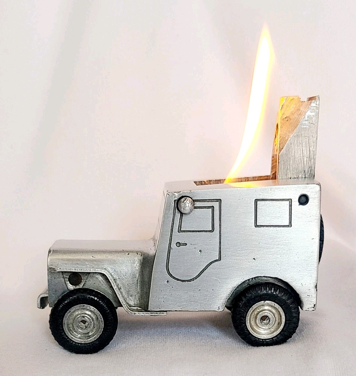 Vintage Walter Baier Ges Gesch Aluminum Willy Jeep Lighter West Germany 