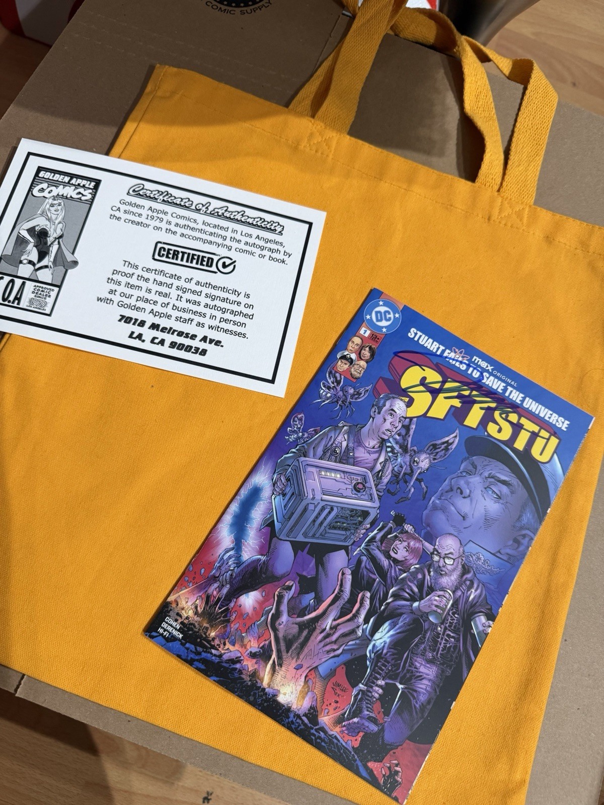 SDCC 2026 Stuart Fails To Save The Universe #1 SFTSTU JIM LEE signed with COA