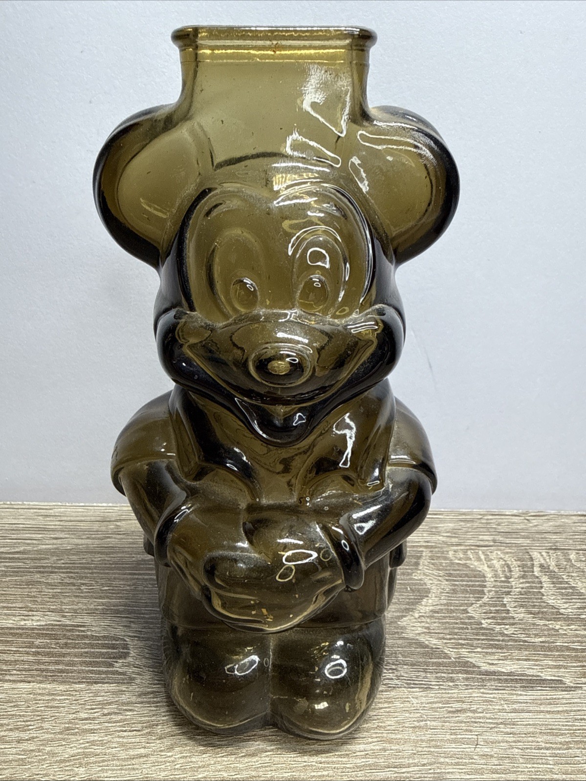 MICKEY MOUSE Vintage Solid Glass PIGGY BANK Walt Disney Mickey Mouse Club