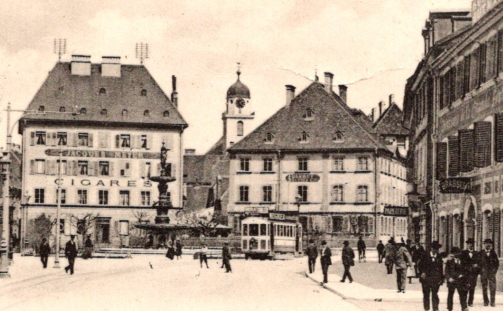 * Antique RPPC LA Chaux-De-Fonds Switzerland c1900s Rue Leopold Robert Postcard