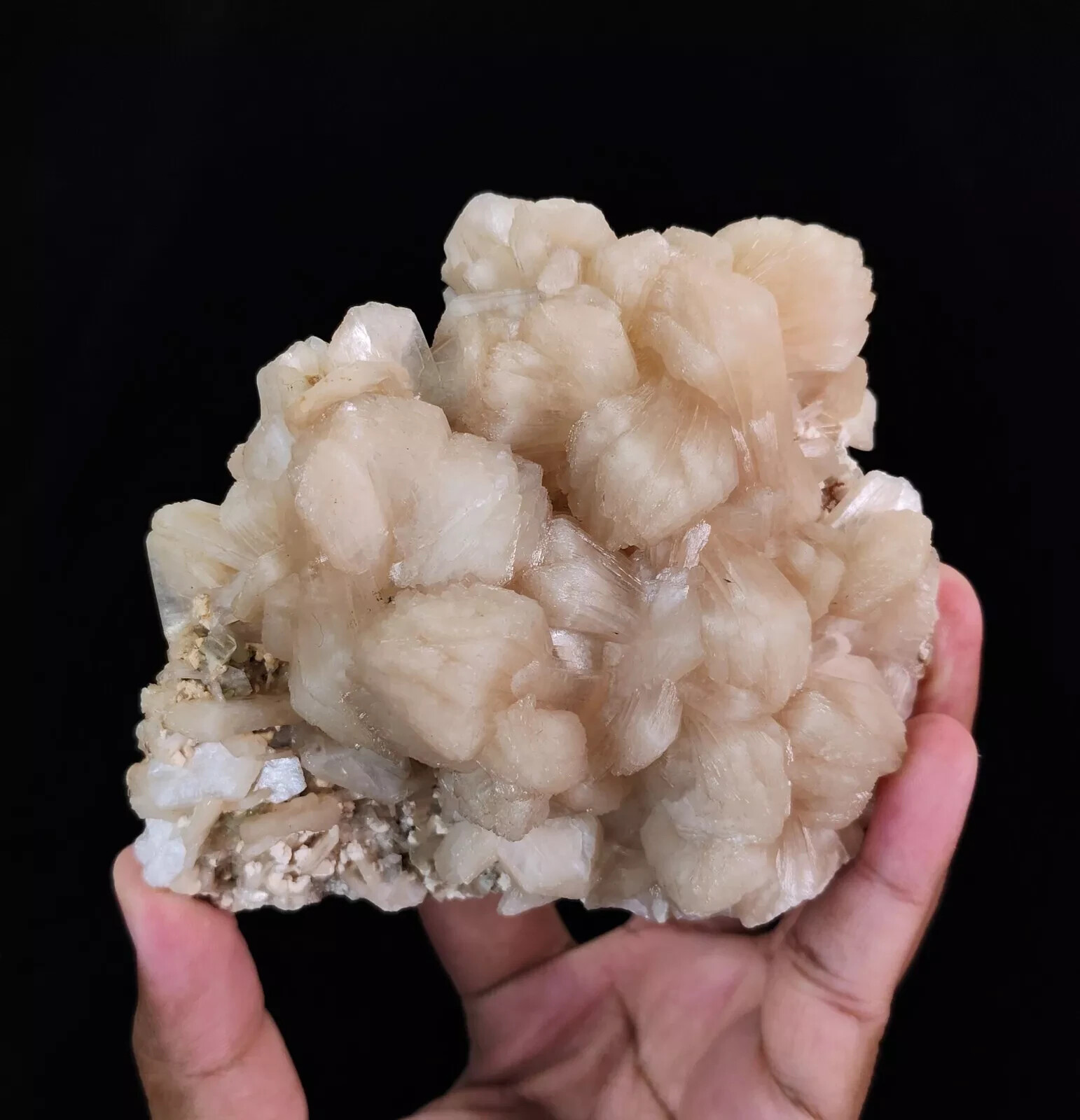540g Natural Stilbite Cluster on Base Minerals