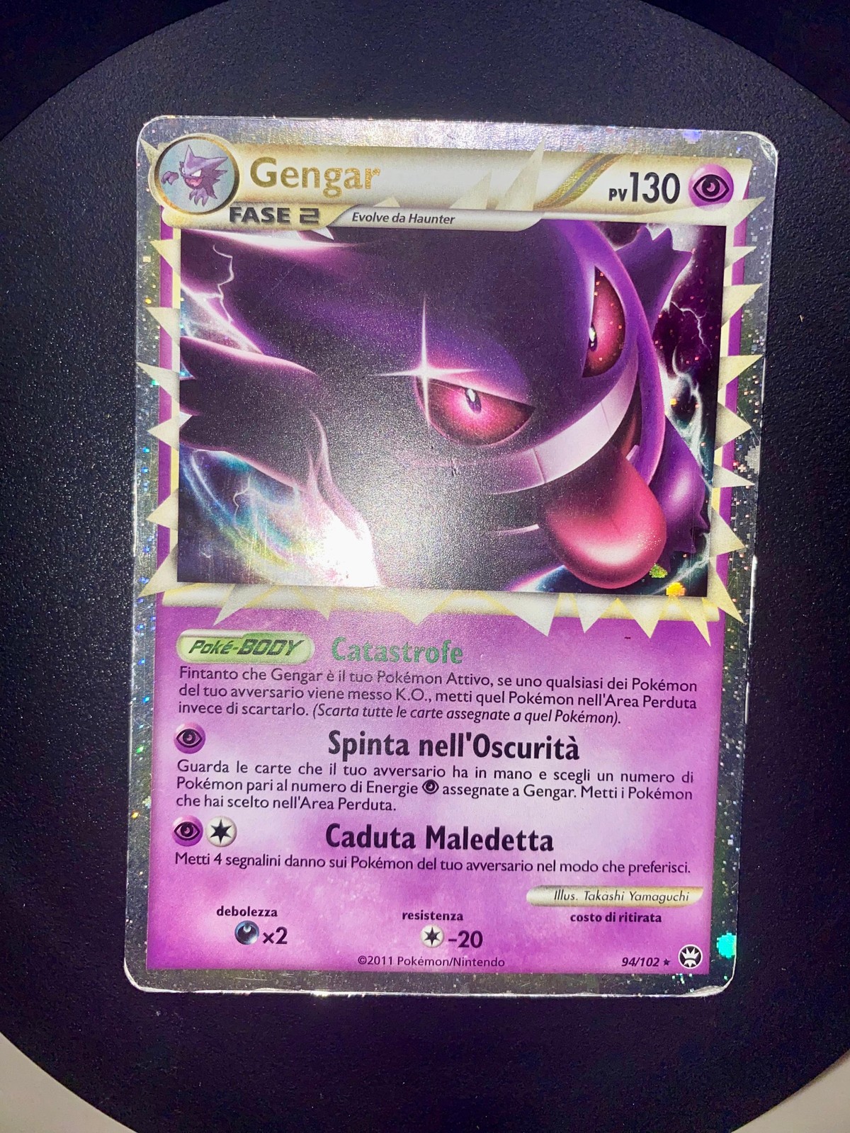 Gengar - tri · Triumphant 94/102 - Italian - Moderately Played