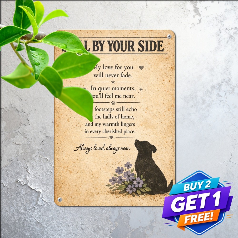 Waiting At The Rainbow Bridge Pet Sign Vintage Wood Style Memorial Dog Plaque