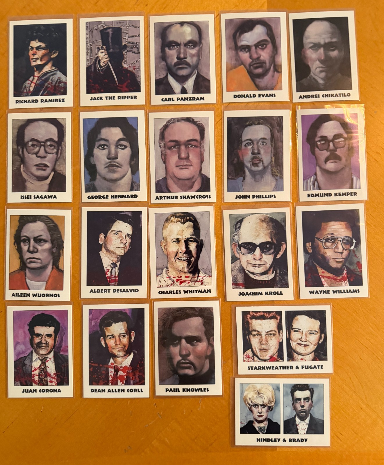 TRUE CRIME 1992 Series 2 Lot of 20 Serial Killer & Murderer Cards Night Stalker