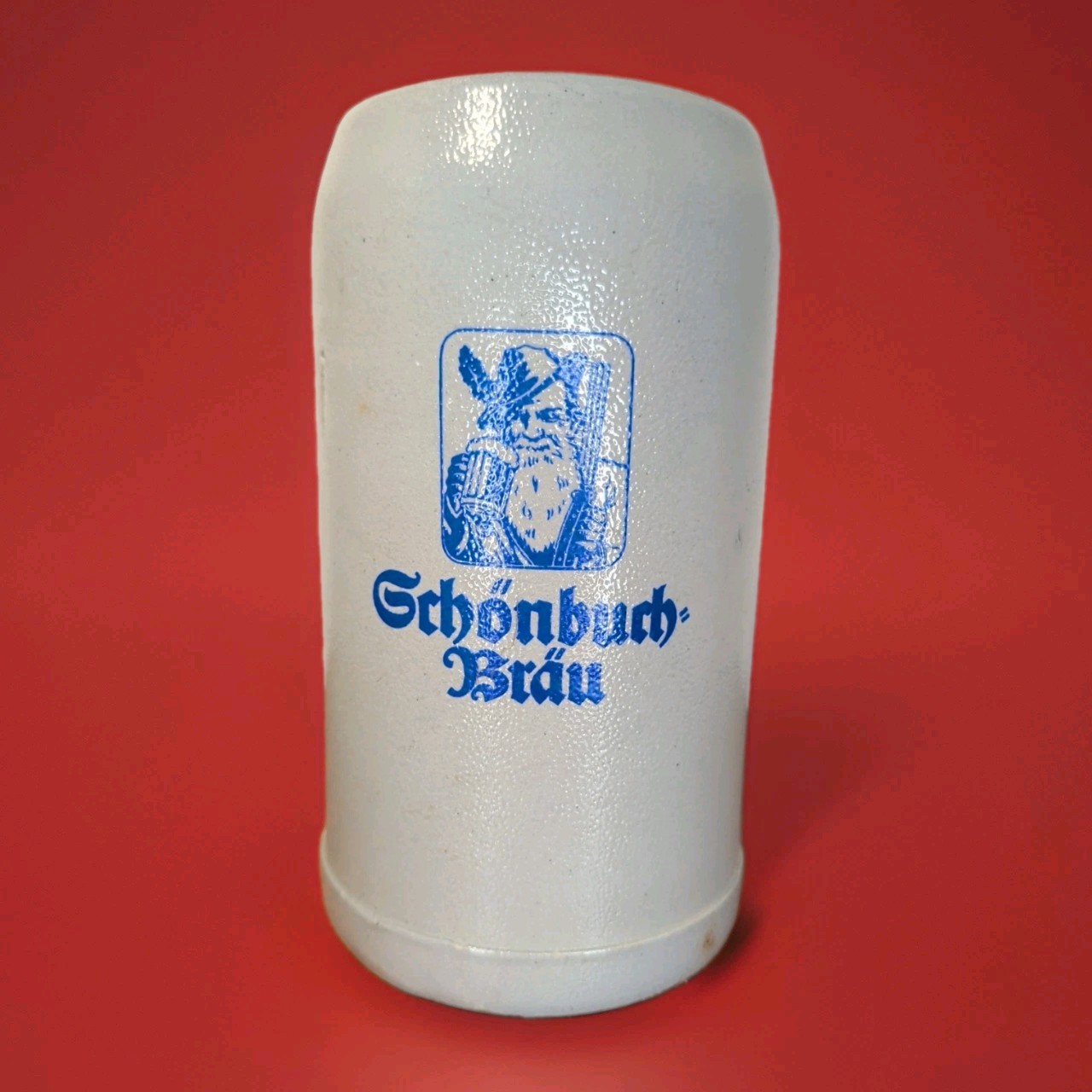 Vintage Schönbuch Brau 1L German Beer Stein Stoneware Krug Grey Blue Ceramic Mug