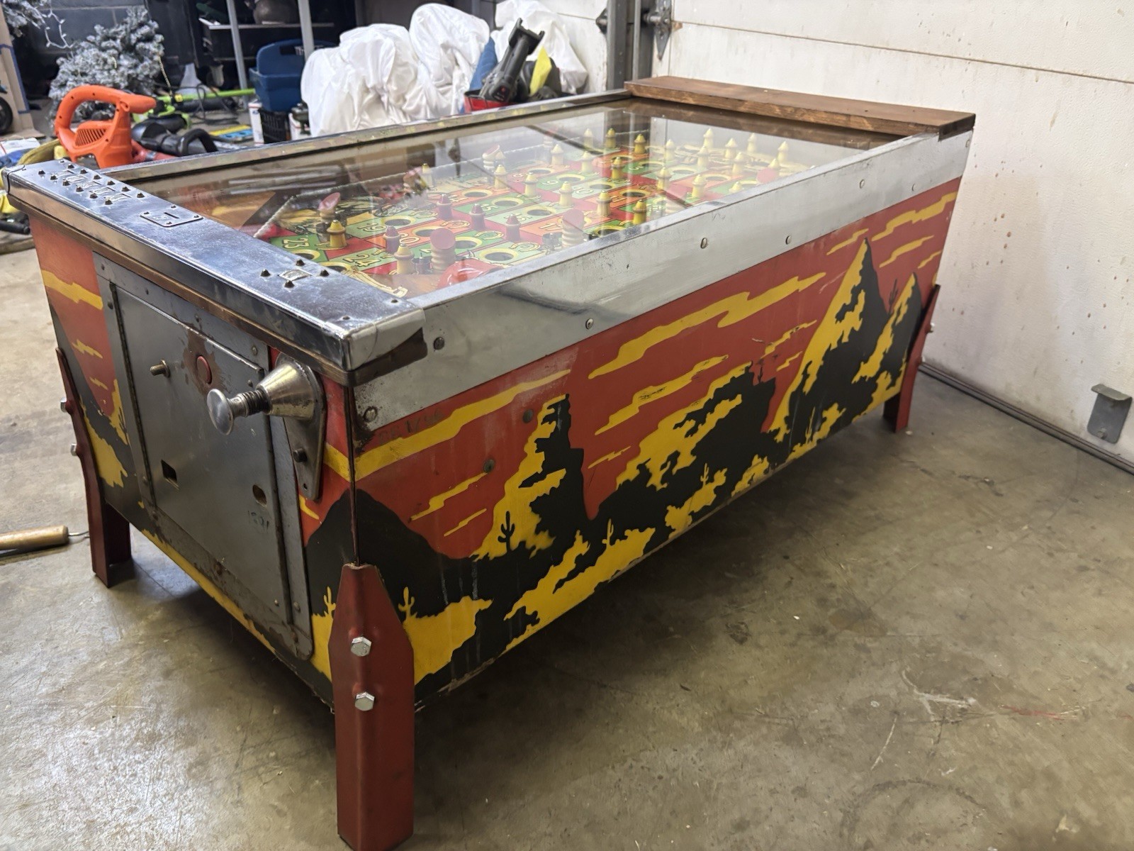 Vintage Bally Bonanza Bingo Pinball Coffee Table – LED Lighted