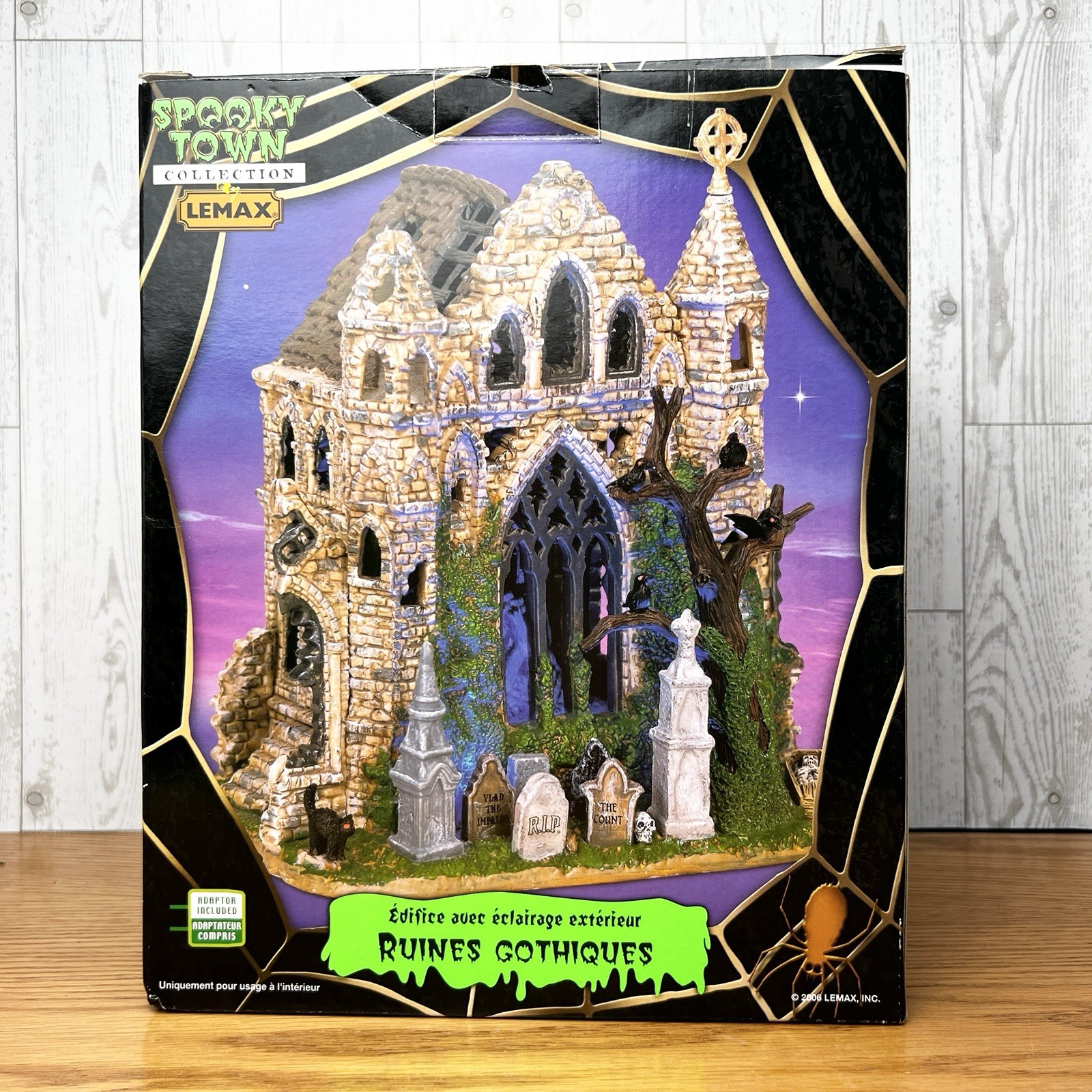 Lemax Spooky Town Collection Gothic Ruins Exterior Lighted Building 2006