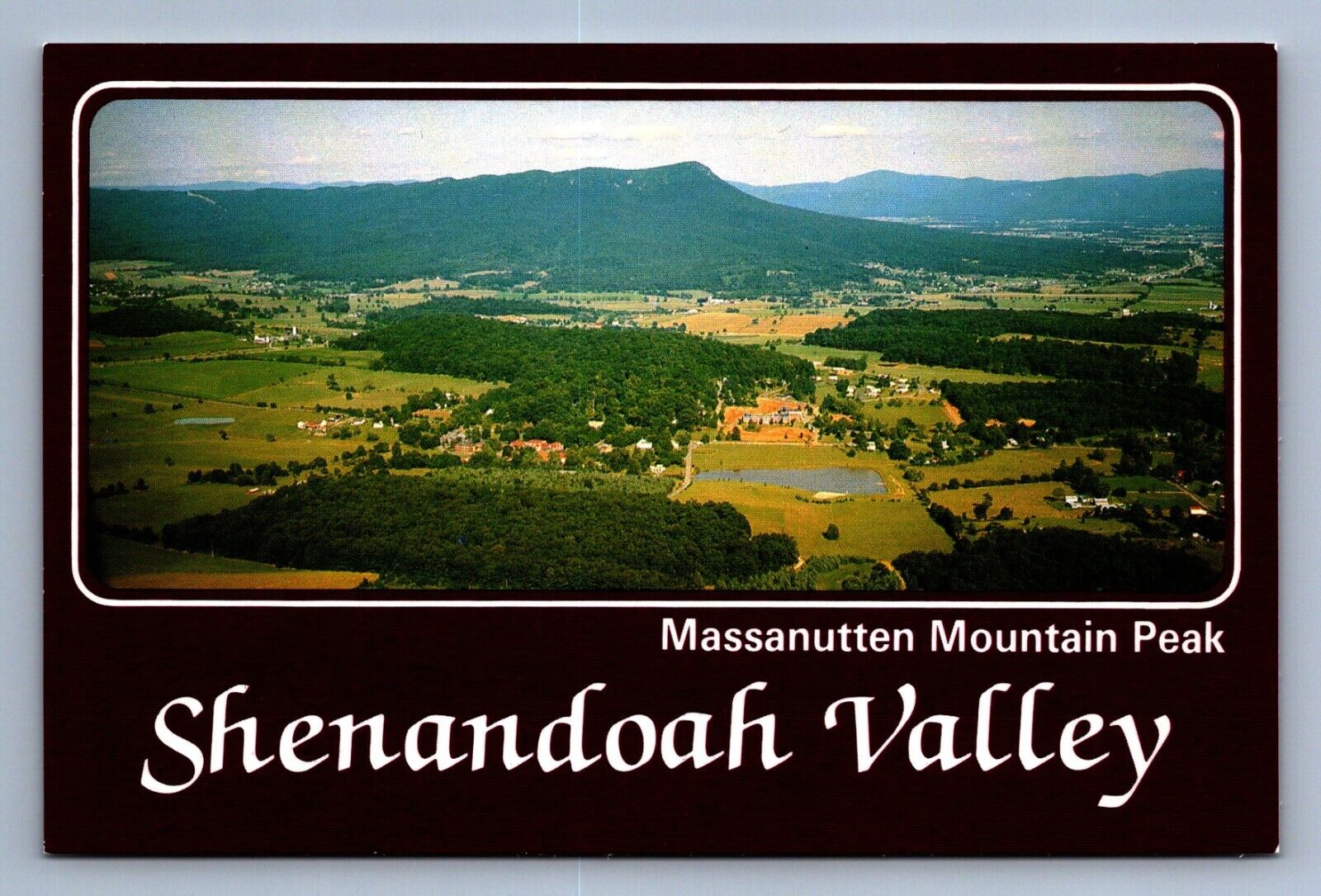 Postcard Vtg Virginia Massanutten Mountain Peak Shenandoah Valley