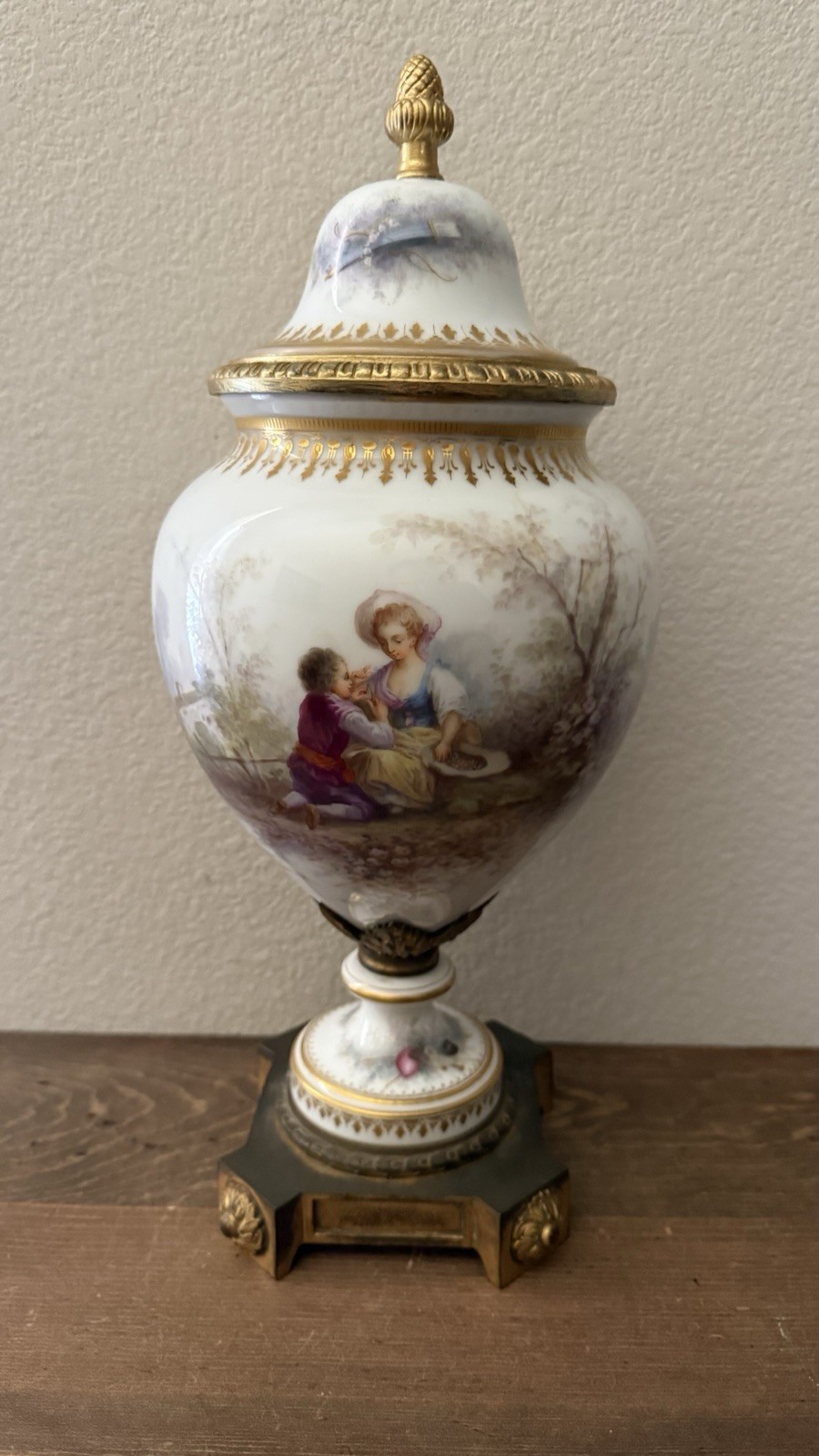 19th Century French Sevres Hand Painted Porcelain Urn