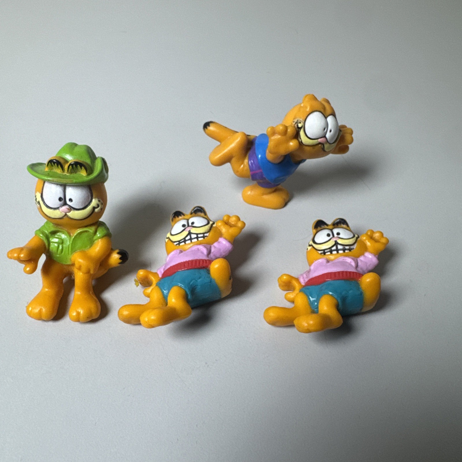 Vintage Garfield PVC Figures 1978–1981 United Feature Syndicate – 4 Pc 