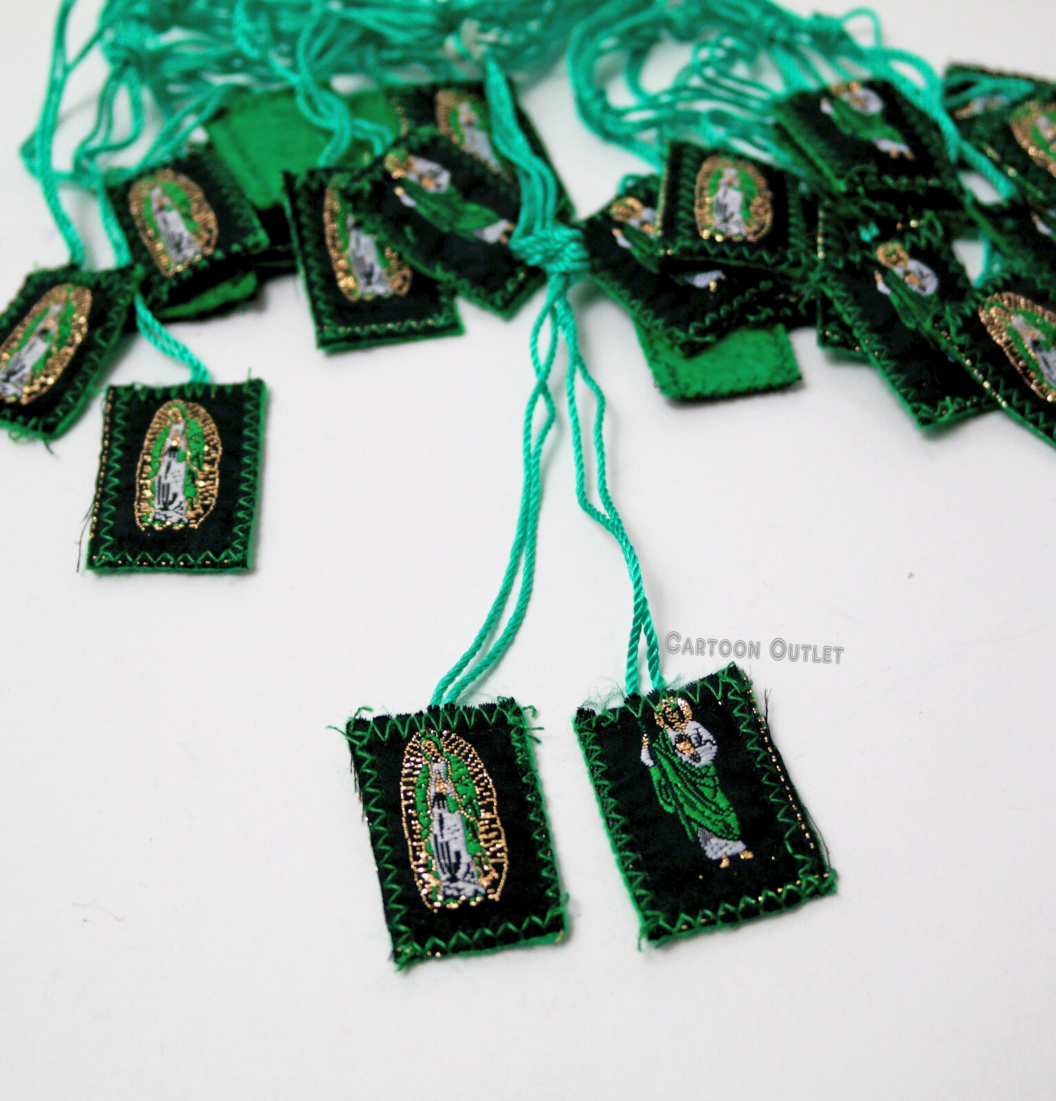 12  St Jude Escapulario San Judas Virgen de Guadalupe Favors Recuerdos Comunion