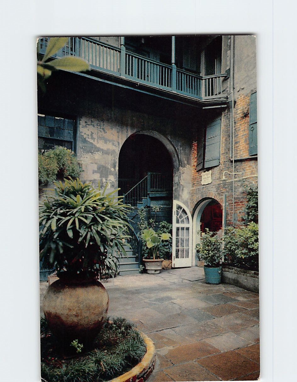 Postcard Brulatour Courtyard Patio New Orleans Louisiana USA