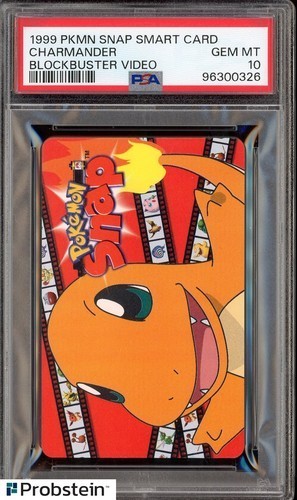 1999 Pokemon Snap Smart Card Blockbuster Video Charmander PSA 10 GEM MINT