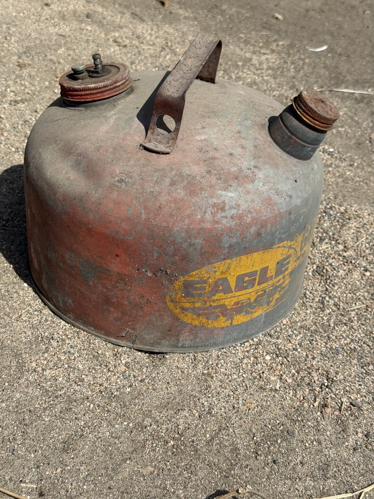 Vintage Eagle Galvanized Gas Can, Collectable Vintage Decor, Rustic Decor