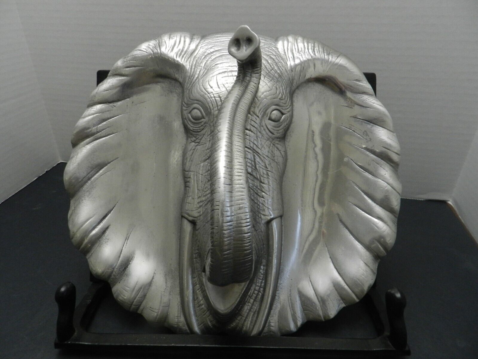 Vtg - Arthur Court 2 Sided Elephant Plate Serving Platter Stamped Signed 1987
