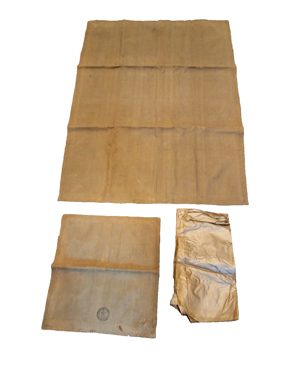 2 Vintage 1950\'s Canvas Water Bag Boy Scouts of America rubberized  T3