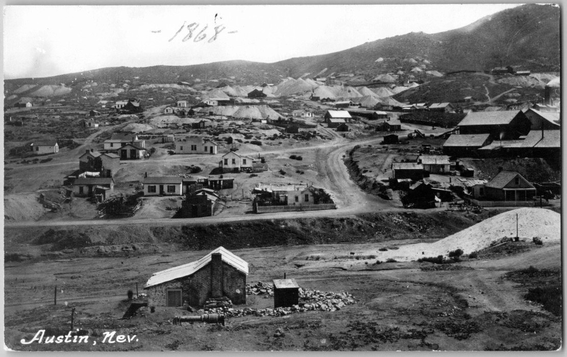 Antique RPPC Postcard Austin Nevada Undivided Unposted Real Photo