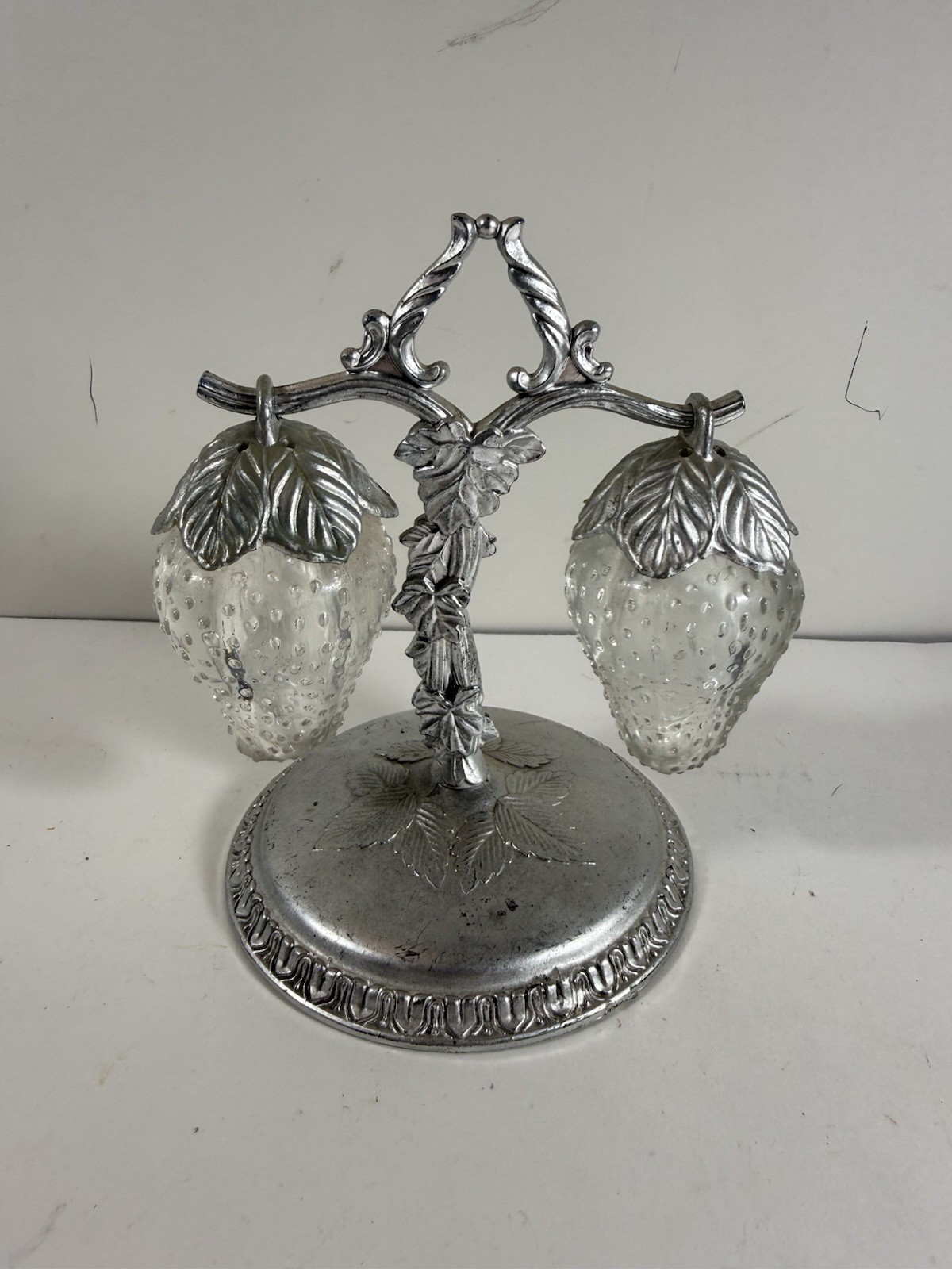 Vintage Plastic Hanging Strawberry Salt & Pepper Shakers Hong Kong