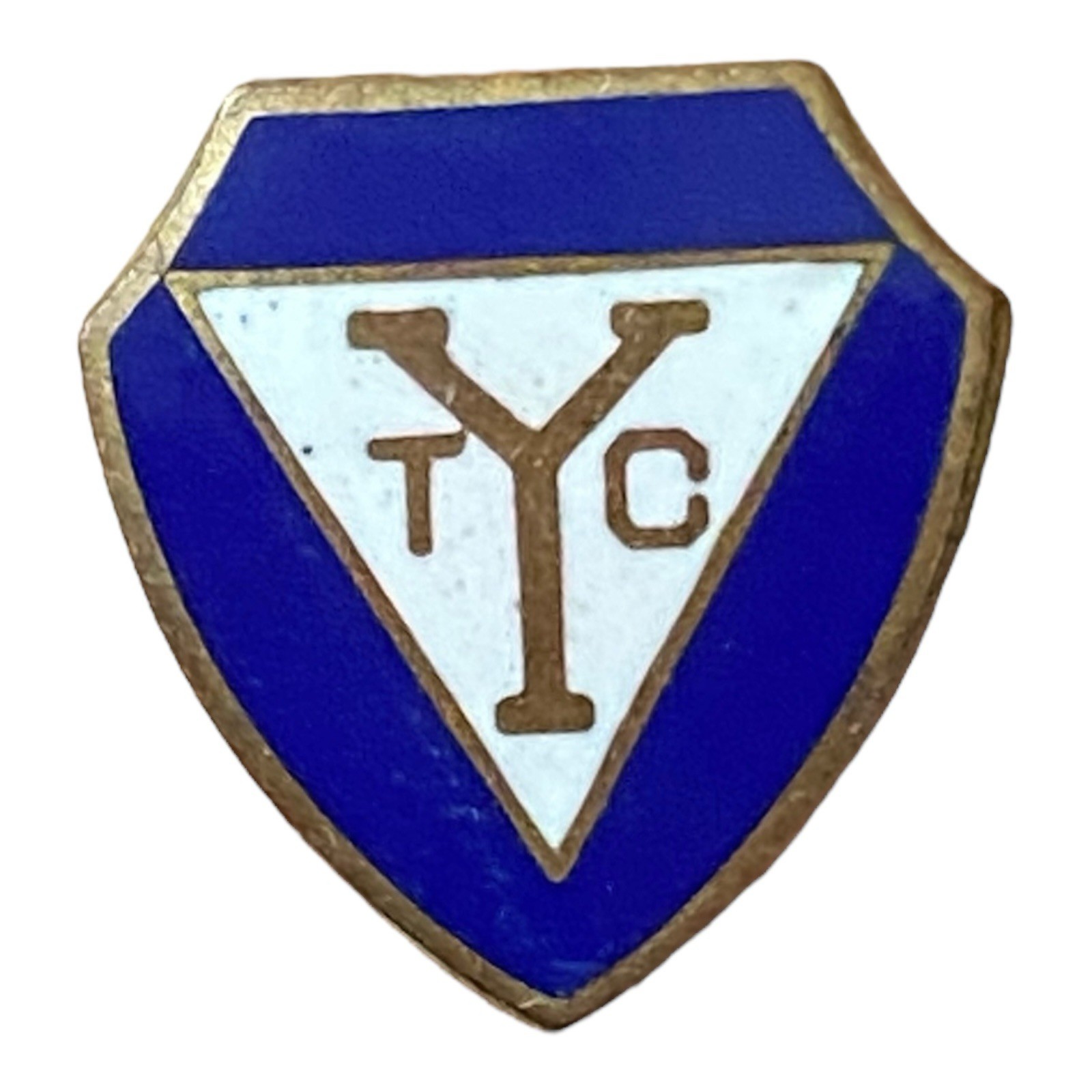 Vintage TYC Toledo Yacht Club Gold Tone & Enamel Lapel Pin Pinback Brooch Ohio