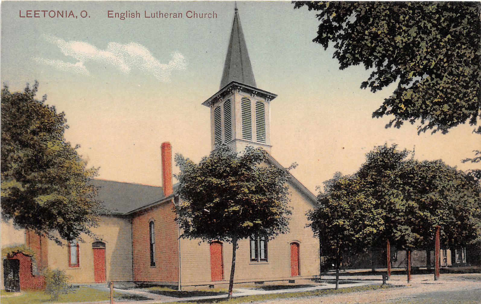 E85/ Leetonia Ohio Postcard Columbiana County c1910 English Lutheran Church 9