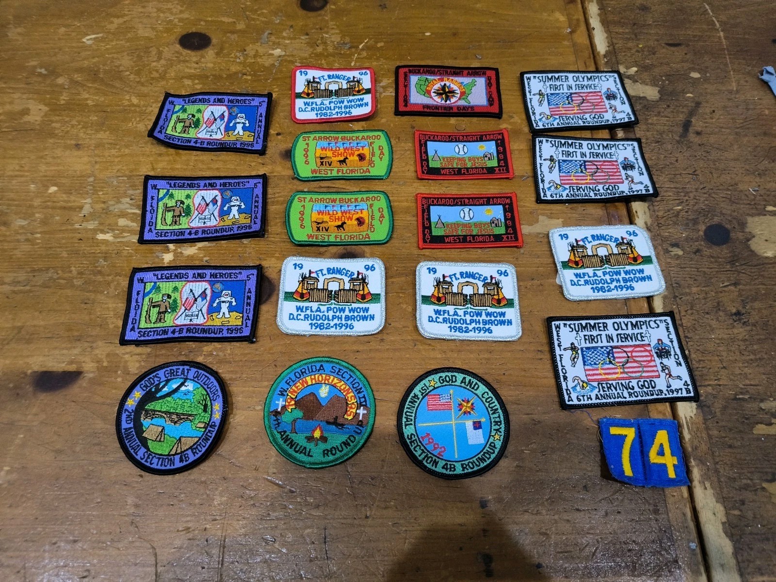 Cool Vintage Lot 19 BSA Boy Scouts of America Scouting Cloth Patches 