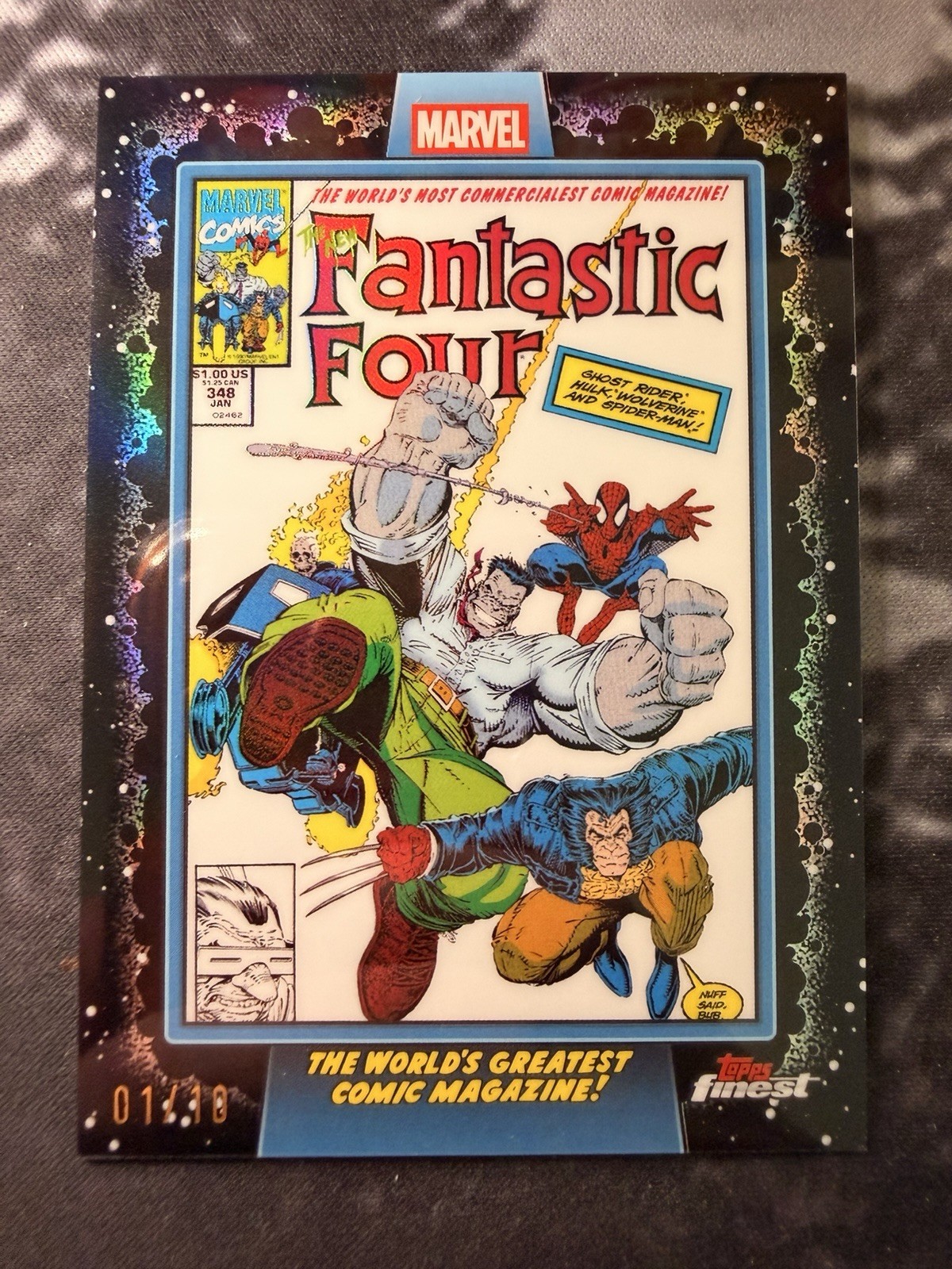 1/10 Topps Finest Fantastic 4 The Worlds Greatest Comic Magazine FIRST ONE