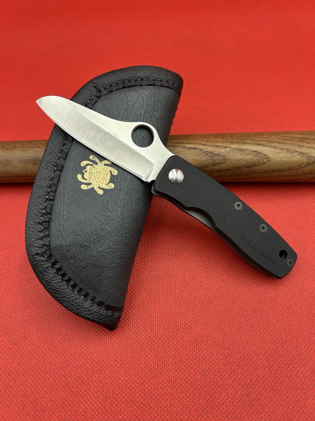 🔪vintage Spyderco Robert Terzuola C19 Jr Pocketknife, ATS-34 W-case