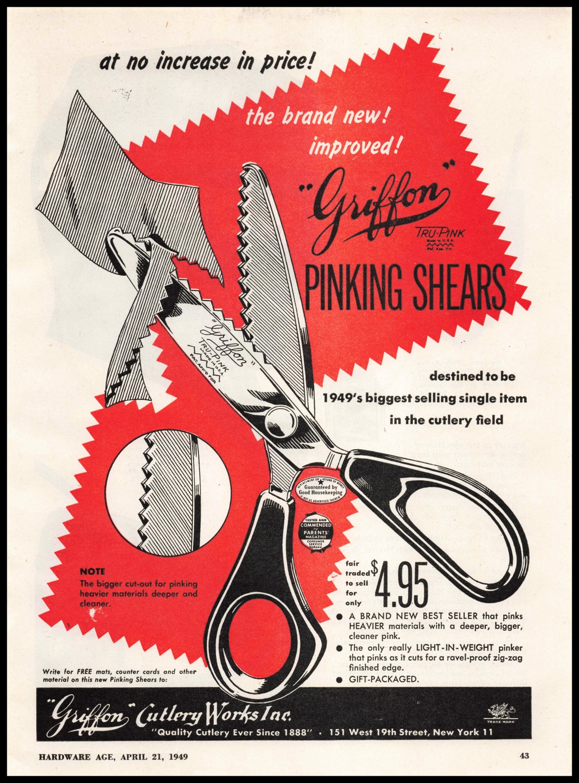 1949 Griffon Cutlery Works New York \ 1949 Griffon Cutlery Works New York \
