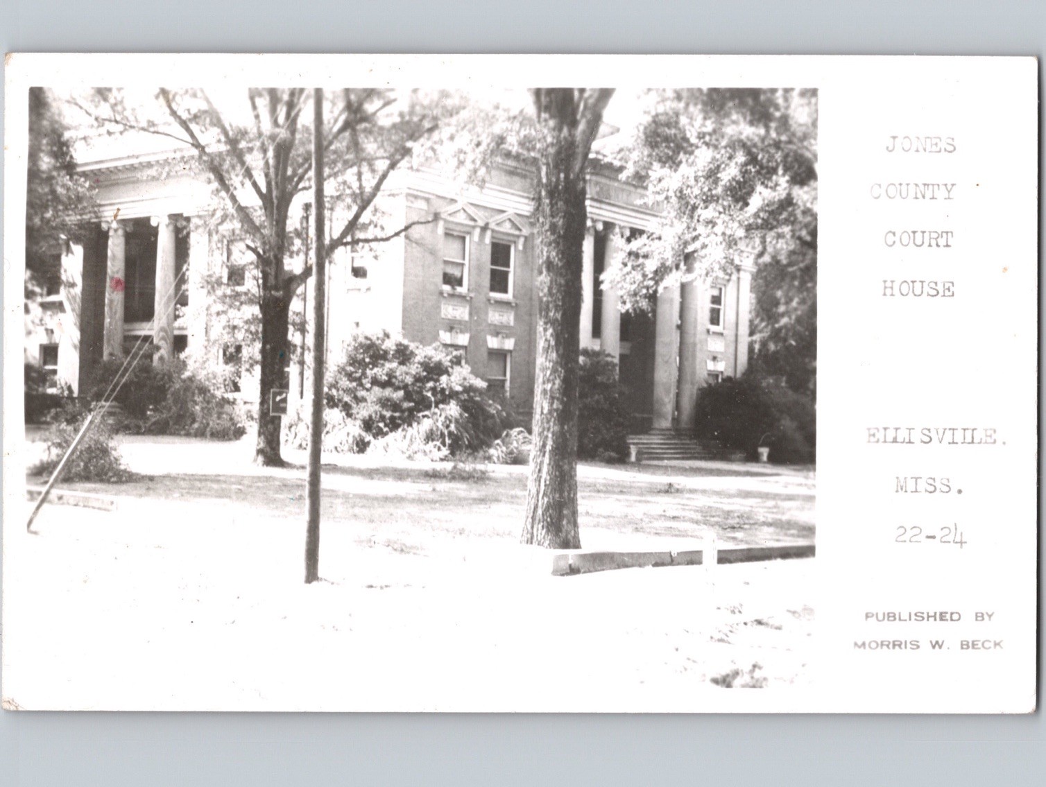 c1950 Jones County Court House Ellisville Mississippi MS RPPC Real Photo