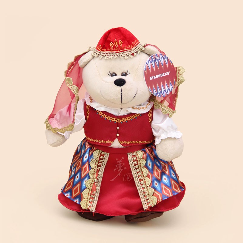 New Starbucks China Star Bazaar Ethnic Style Limited Bearista Bear Plush