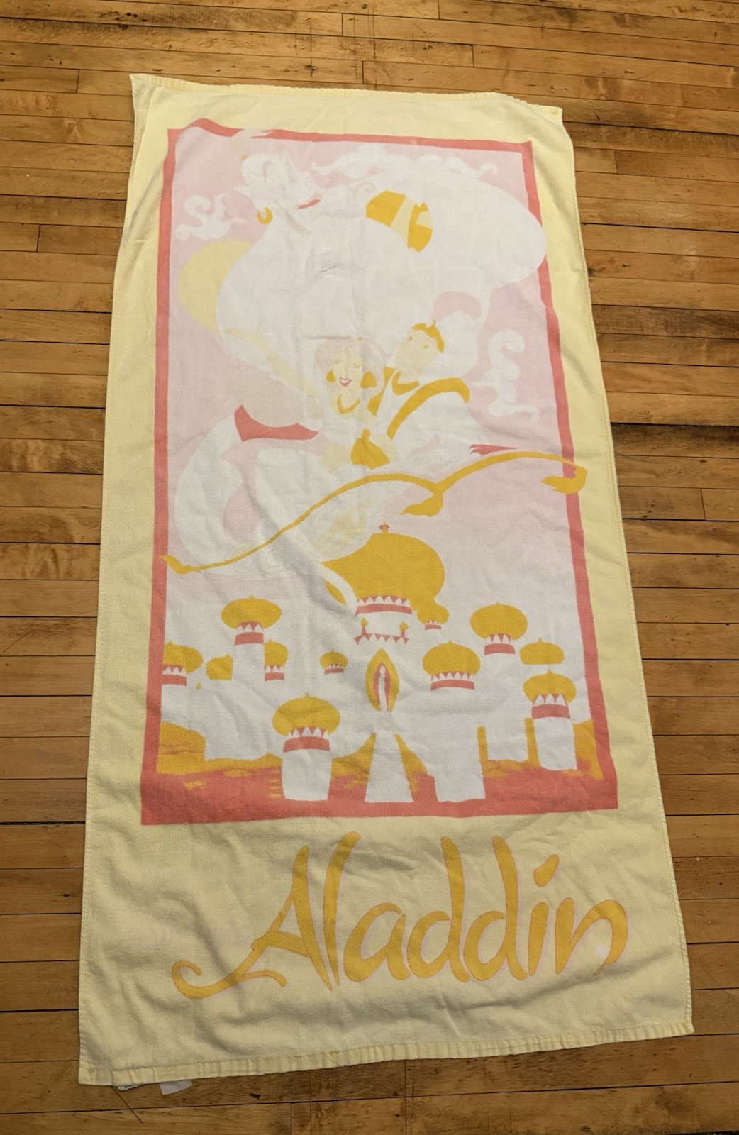 Vintage Franco Aladdin 29” x 56” Beach Towel - Jasmine, Aladdin, Genie (Read)