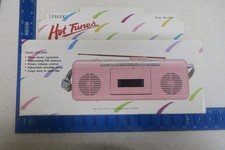 Vintage Unisonic Hot Tunes MX-2065 Blue Cassette Radio Player NIB Deadstock 80s picture