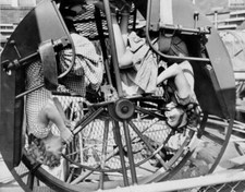 Eileen Seigh and Betty Smith go for a spin on The Looper at Rockaw .. Old Photo picture