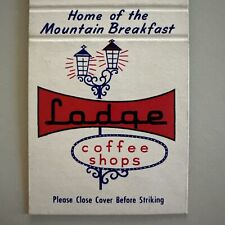 Vintage 1960s Lodge Coffee Shop CA Midcentury A-Frame Breakfast Matchbook Cover picture