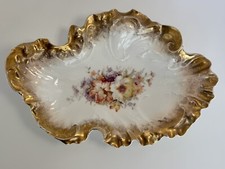 VINTAGE C.T. Carl Tielsch Germany Porcelain 13.5” Victorian Era Serving Bowl picture