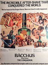 1970 Esquire Original Art Ad Advertisement BACCHUS After Shave. The Conqueror picture