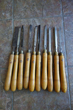 10 x W MARPLES & SON OF SHEFFIELD CARVING GOUGES USED CONDITION picture