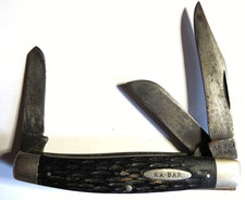 VTG 1940'S KA-BAR USA 3-BLADES FOLDING POCKET KNIFE 4