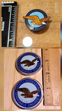 3pc Vintage Pratt & Whitney Aviation Lot - Enamel Wallace Pin & Engine Emblems picture