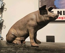 Antique Cast Iron Piggy Bank Pig picture