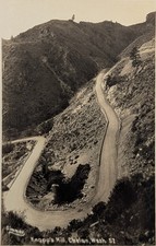 RPPC Knapps Hill Chelan Washington Simmer 57 U-Shape Switchback Road Postcard picture