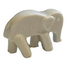 VTG Mini Porcelain Ceramic Elephant Figurine Stamped Japan picture