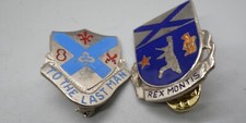 WWII 135th & 136th Infantry Regiment To The Last Man & Rex Montis DI Unit Pins picture
