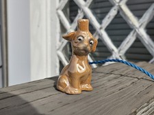 Vintage Crown Top Perfume Bottle, Googly Eyed Ceramic Dog Figurine, Antique MCM picture