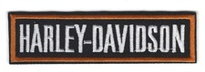 Harley Davidson Script Copper Tone Embroidered Iron On Patch 4.25