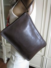 COACH NYC USA Dark Brown Large Cashin Portfolio M/W 3922 Glove Tanned Leather picture
