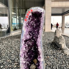 40LB Natural Amethyst Geode Quartz Crystal Cluster Cathedral Energy healing picture