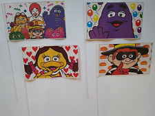 COMPLETE SET of 4, VERY HARD to FIND, McDonald's and Friends Flags - BRAND NEW picture